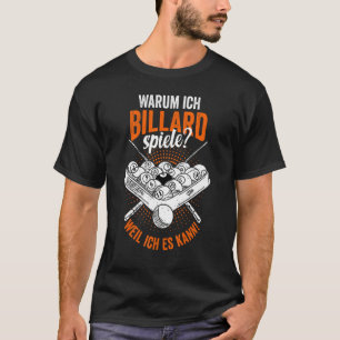 Billiards Bassäng Snooker Billiard Player Bassäng T Shirt