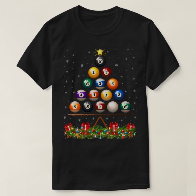 Billiards Bassäng Sports Älskare Billiards Boll Ch T Shirt (Design framsida)
