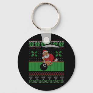 Billiards Bassäng Ugly jul Sweater Stil Nyckelring