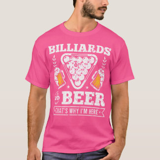 Billiards Beer Bassäng Player Billiard T Shirt