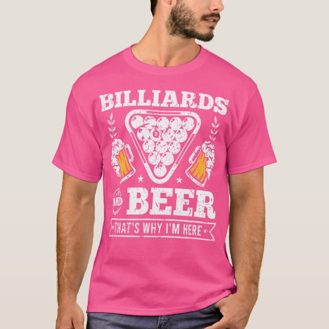Billiards Beer Bassäng Player Billiard T Shirt (Framsida)