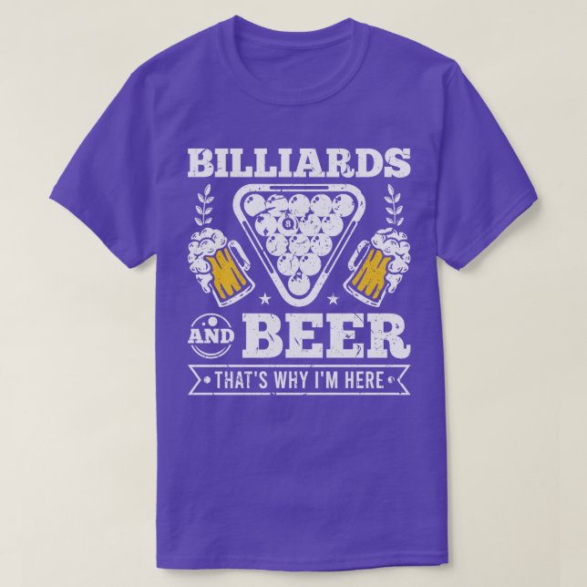 Billiards Beer Bassäng Player Manar Billiard T Shirt (Design framsida)