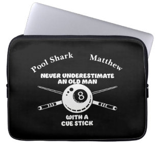 Billiards berättar om erfarenhet och skicklighet laptop fodral