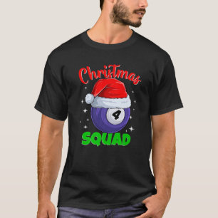 Billiards Boll 4-julfest Bassäng Bollar Billia T Shirt
