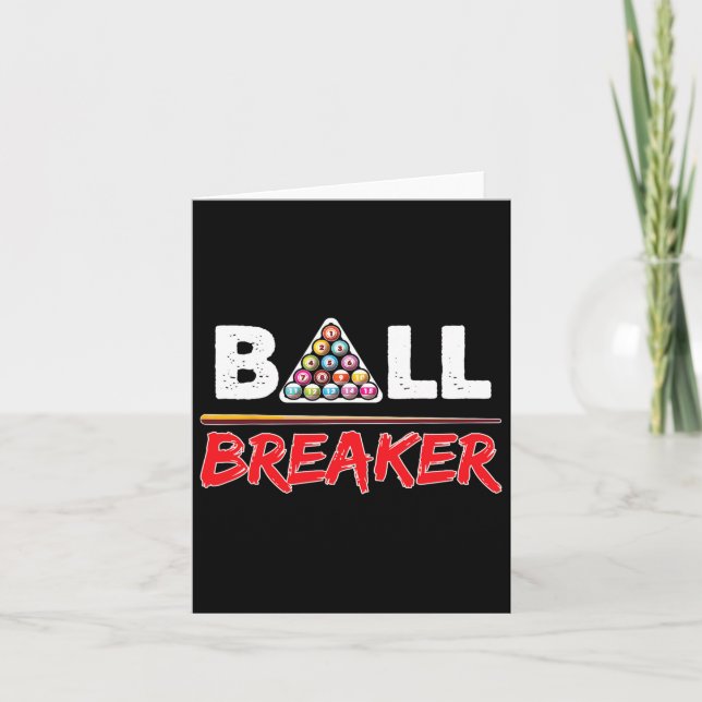 Billiards Boll Breaker Funny Shooting Bassäng Gift Kort (Framsida)