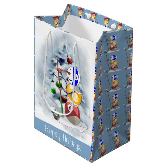 Billiards Boll Snögubbe jul (Framsidan Vinklad)