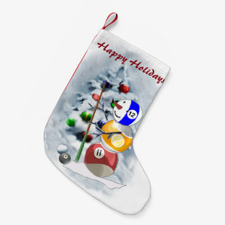 Billiards Boll Snögubbe jul Liten Julstrumpa