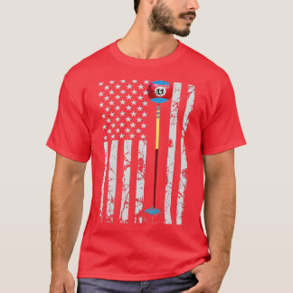 Billiards Bollar Bassäng Stick Chalk Lodrät Vintag T Shirt