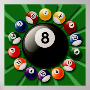 BILLIARDS BOLLAR POSTER