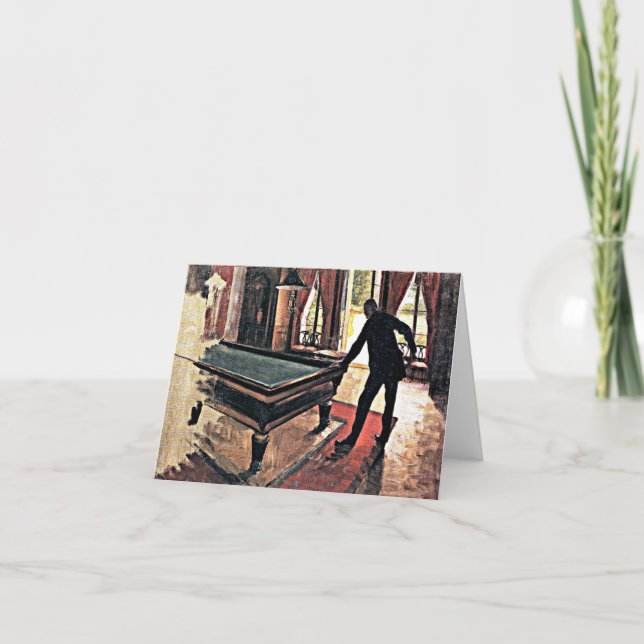 Billiards - Caillebotte, 1876 teckningar Kort (Framsida)