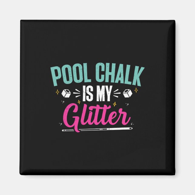 Billiards Chalk Funny Bassäng Shooter Master Billi Magnet (Framsidan)