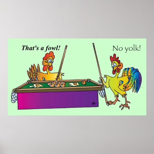 Billiards Chicken Poster (Framsidan)