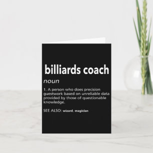 Billiards Coach Definition Funny Bassäng Player Hu Kort
