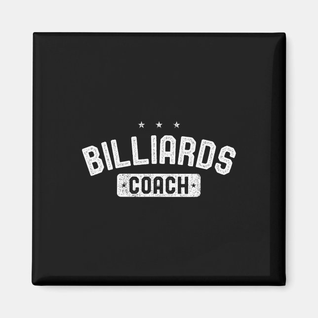 Billiards Coach Vintage Billiards Magnet (Framsidan)
