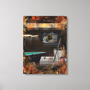 Billiards Cue Sport Canvastryck