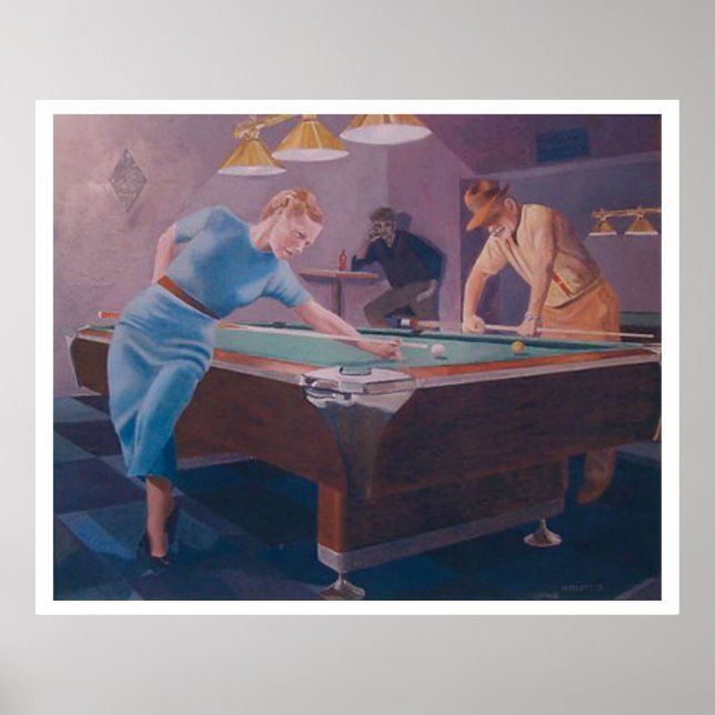 Billiards Dame Poster (Framsidan)