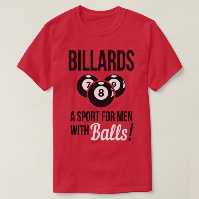 Billiards en sport med bollar t shirt (Design framsida)