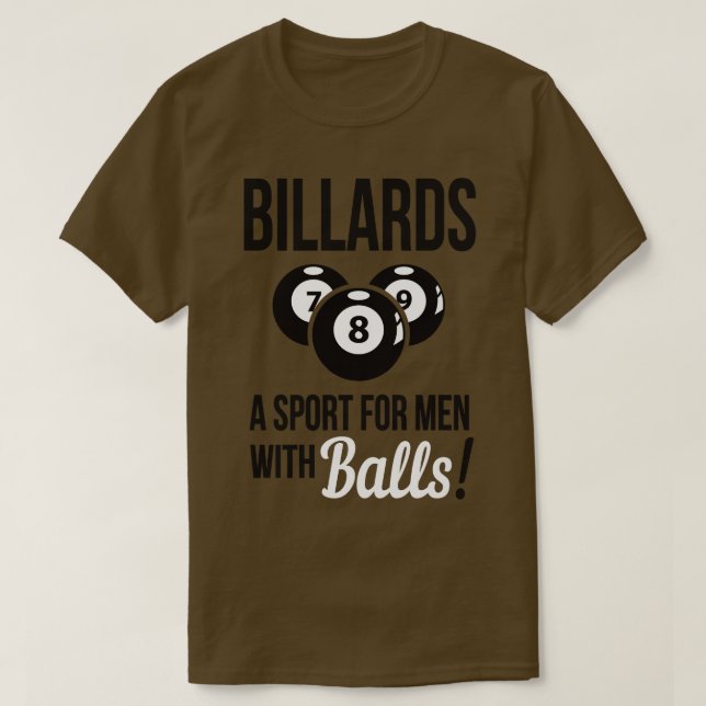 Billiards en sport med bollar t shirt (Design framsida)