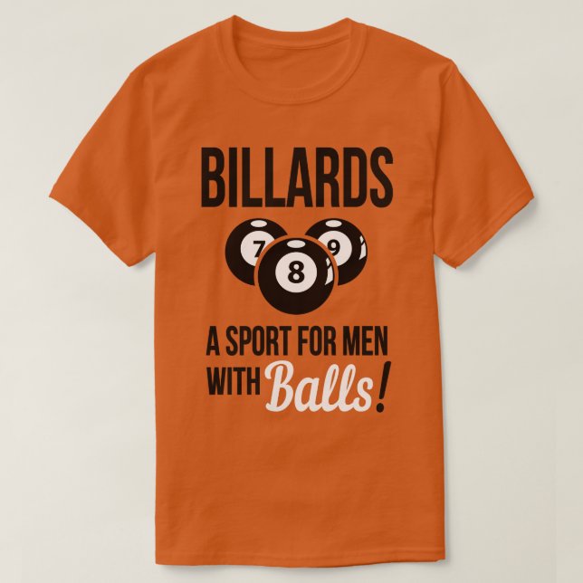 Billiards en sport med bollar t shirt (Design framsida)
