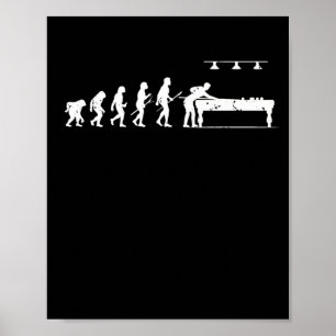 Billiards Evolution of Man Bassäng Billiards Game Poster