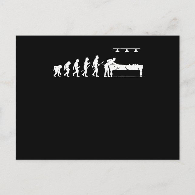 Billiards Evolution of Man Pool Billiards Game Vykort (Framsida)