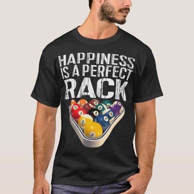 Billiards för Bassäng Perfekt Rack T Shirt (Framsida)