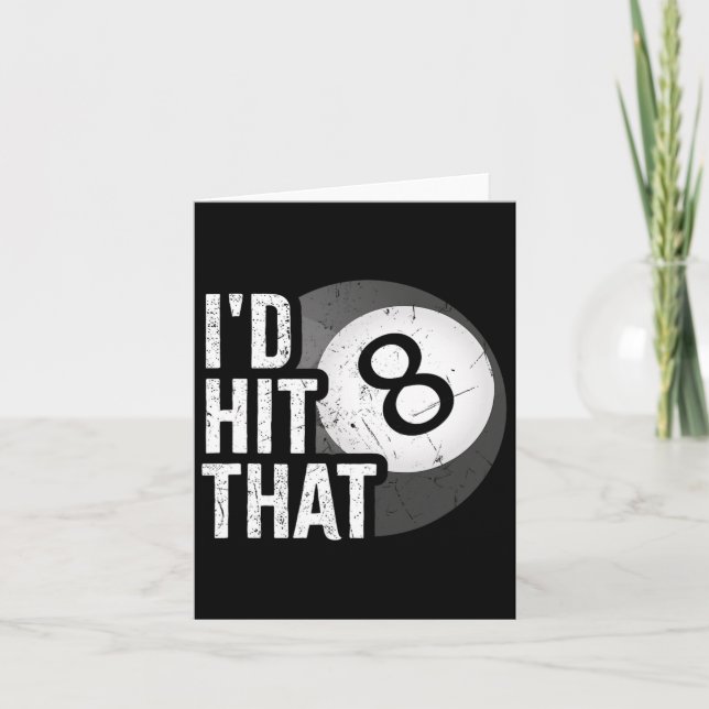 Billiards funna ID Slått att Bassäng Player 8 åtta Kort (Framsida)