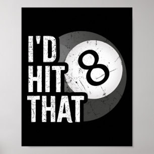 Billiards funna ID Slått att Bassäng Player 8 åtta Poster