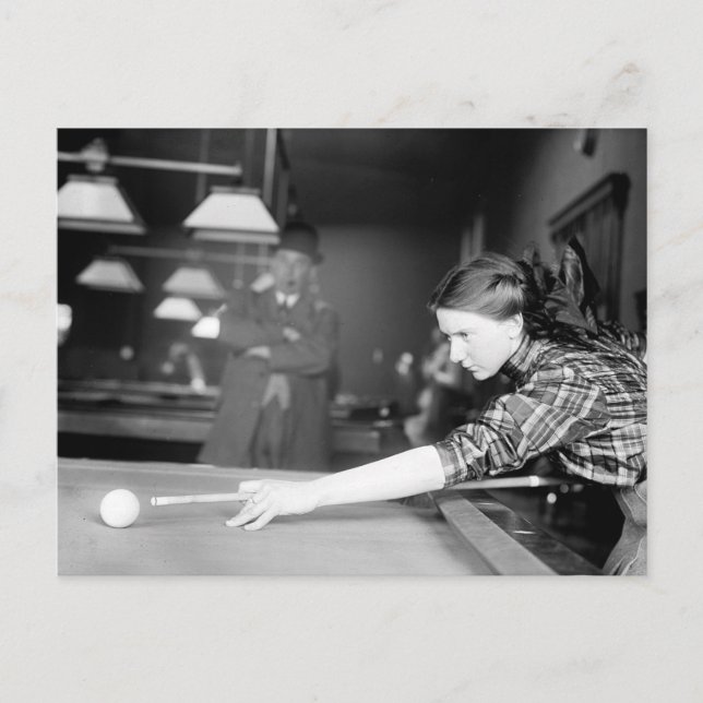 Billiards Game, 1910 Vykort (Framsida)