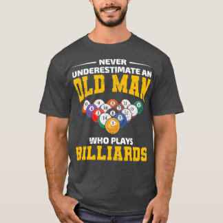 Billiards Game Bassäng Pappa Grandpa Fars dag Funn T Shirt