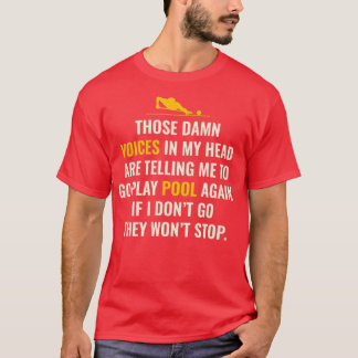 Billiards Game Bassäng Player Cue Boll Sport Funny T Shirt