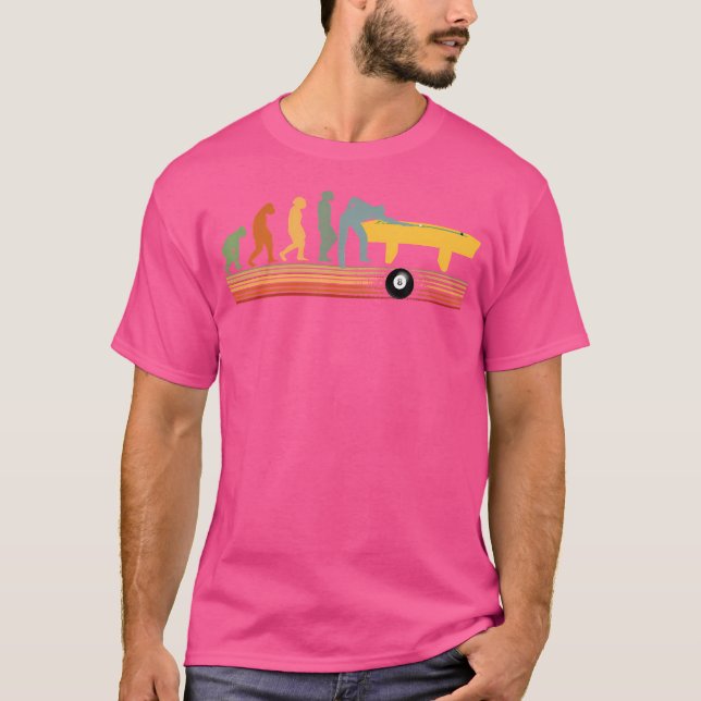 Billiards Game Sticks Evolution Snooker Bord Bassä T Shirt (Framsida)