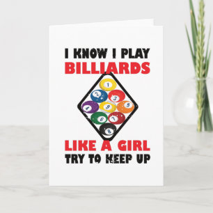 Billiards-gåvor till kvinnor i Bassäng Player-milj Kort