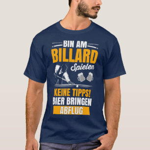 Billiards Gift Pub Sports Bassäng Player Cue T Shirt