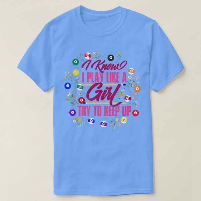 Billiards Girl T Shirt (Design framsida)