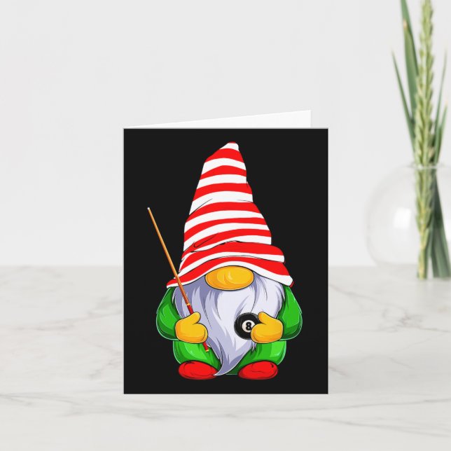 Billiards Gnome-familjens fantastiska matchning Kort (Framsida)