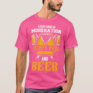 Billiards Joke Beer Älskare Billiards Bassäng Play T Shirt