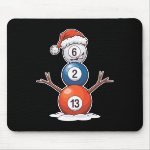 Billiards jul Snögubbe med Bassäng Bord Musmatta