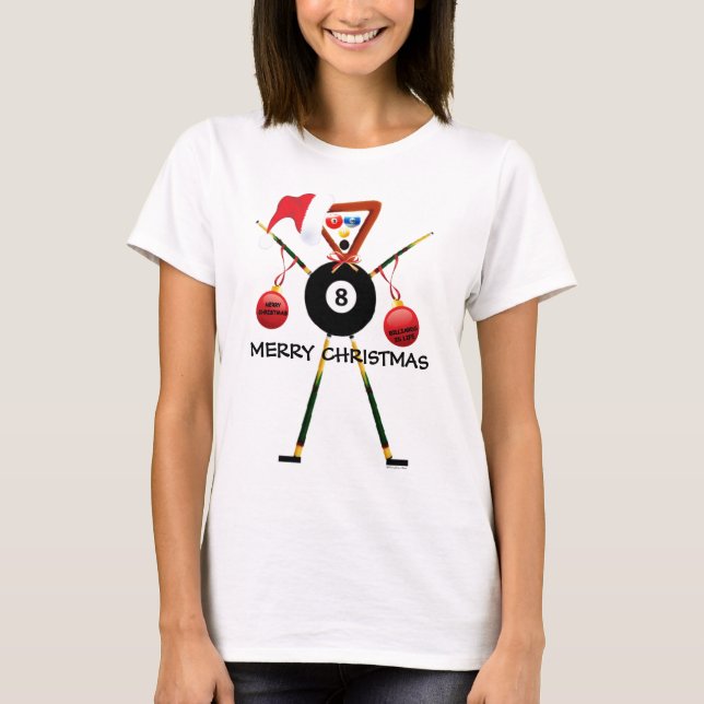 Billiards jul t shirt (Framsida)
