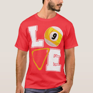 Billiards Kärlek Bassäng Player miljarder Älskare T Shirt
