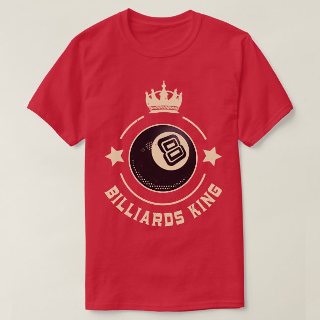 Billiards Kung 8 Boll Retro Snooker T Shirt (Design framsida)
