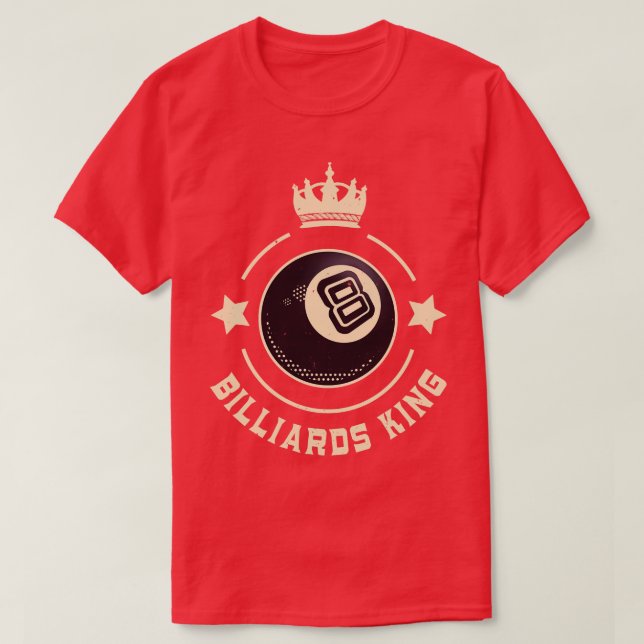 Billiards Kung 8Boll Retro Snooker T Shirt (Design framsida)