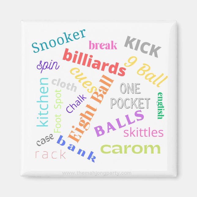 Billiards magnet (Framsidan)