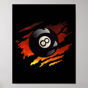 Billiards Manar 8 Boll Bassäng Bassäng League Snoo Poster