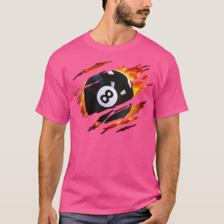 Billiards Manar 8 Boll Bassäng's Bassäng League T Shirt