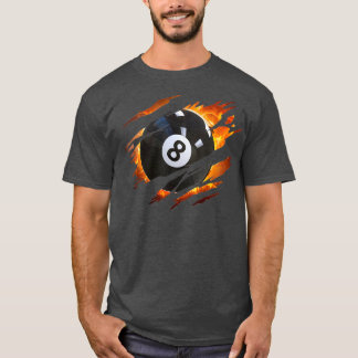 Billiards Manar 8 Boll Bassäng's Bassäng League T Shirt