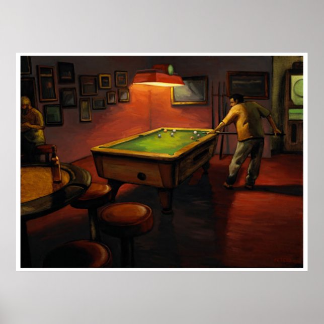Billiards på Embers Lounge-PETERS Poster (Framsidan)