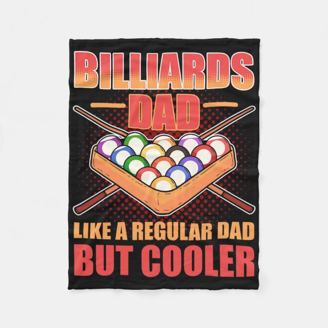 Billiards Pappa som ett vanligt Pappa men koler -  Fleecefilt (Framsidan)
