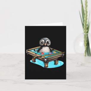 Billiards Penguin Hustler Bassäng Snooker spelar p Kort