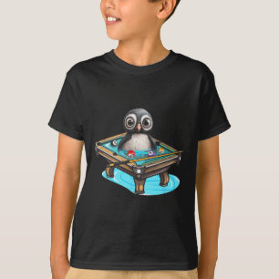 Billiards Penguin Hustler Bassäng Snooker spelar p T Shirt